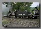 Photo: Cumbres & Toltec 463 and 484 move off enginehouse lead