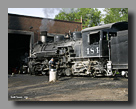 Photo: Cumbres & Toltec 484 being serviced at the Chama, NM enginehouse