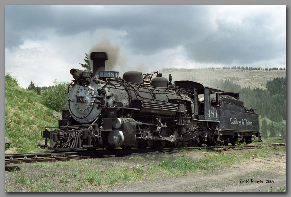 Photo: Cumbres & Toltec #484 at Chama, NM enginehouse