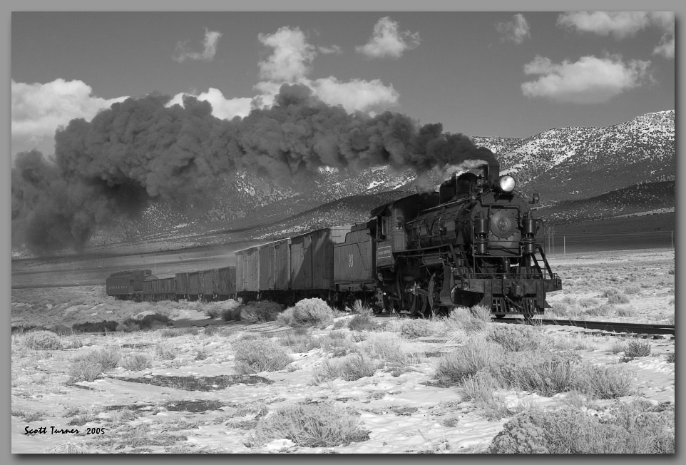 Photo: Nevada Northern #93 in the Steptoe Valley, NV