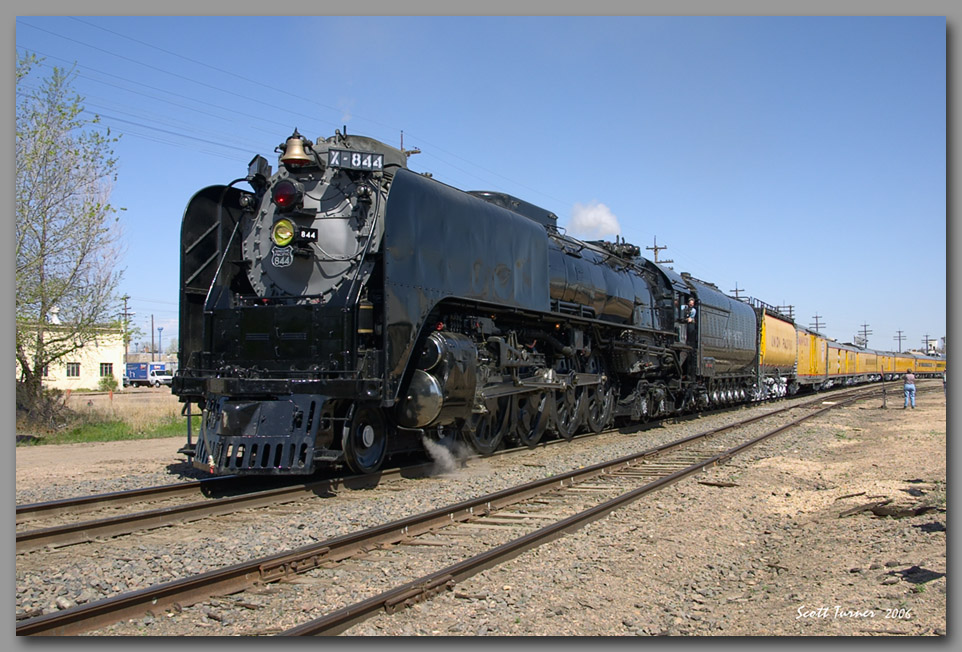 UP #844 departs Greeley on multi-state tour