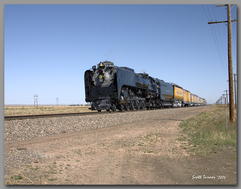 UP #844 north of Nunn on multi-state tour