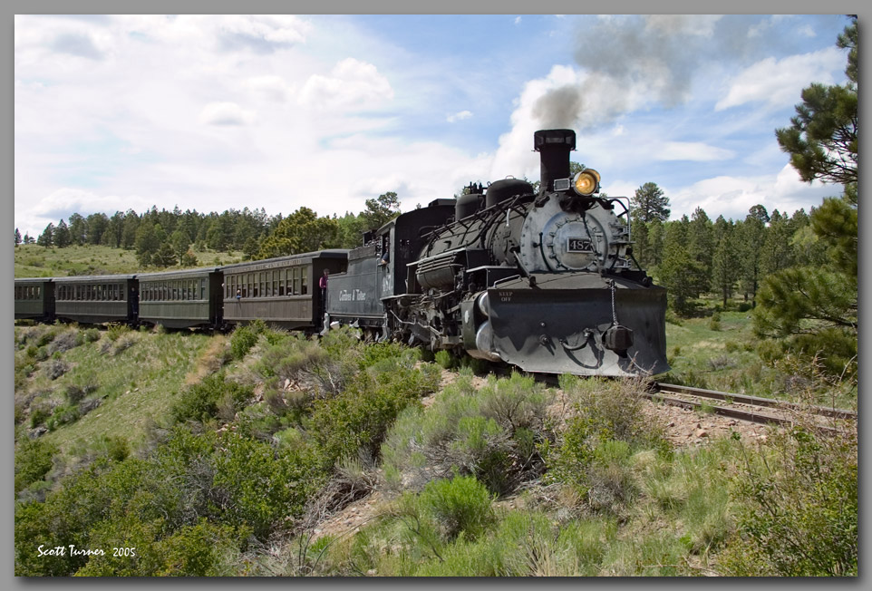 Photo: Cumbres & Toltec Scenic Railroad #487 east of Sublette
